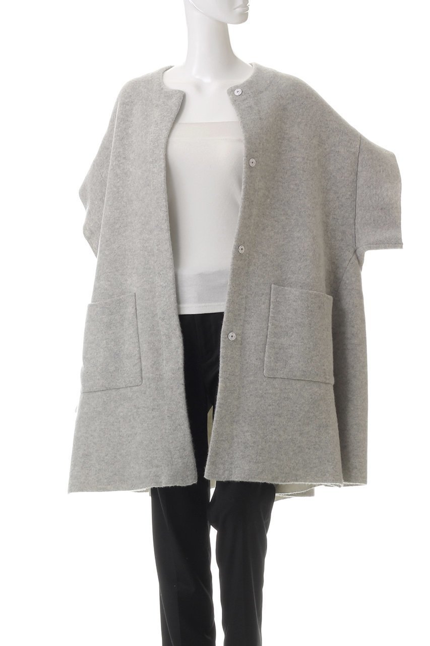 【プレインピープル/PLAIN PEOPLE】のラム接結配色ニットマント 人気、トレンドファッション・服の通販 founy(ファニー) 　ファッション　Fashion　レディースファッション　Fashion for Women　アウター　Coat / Outerwear Collection　レディースジャケット・軽アウター　Jackets　ジャケット　Jacket, Outerwear　スリーブ　Sleeve, Long Sleeve / Short Sleeve　ハーフ　Half, Half-Length　ポケット　Pocket, Pocket Detail　other-7|ID: prp329100004255680 ipo3291000000035747080