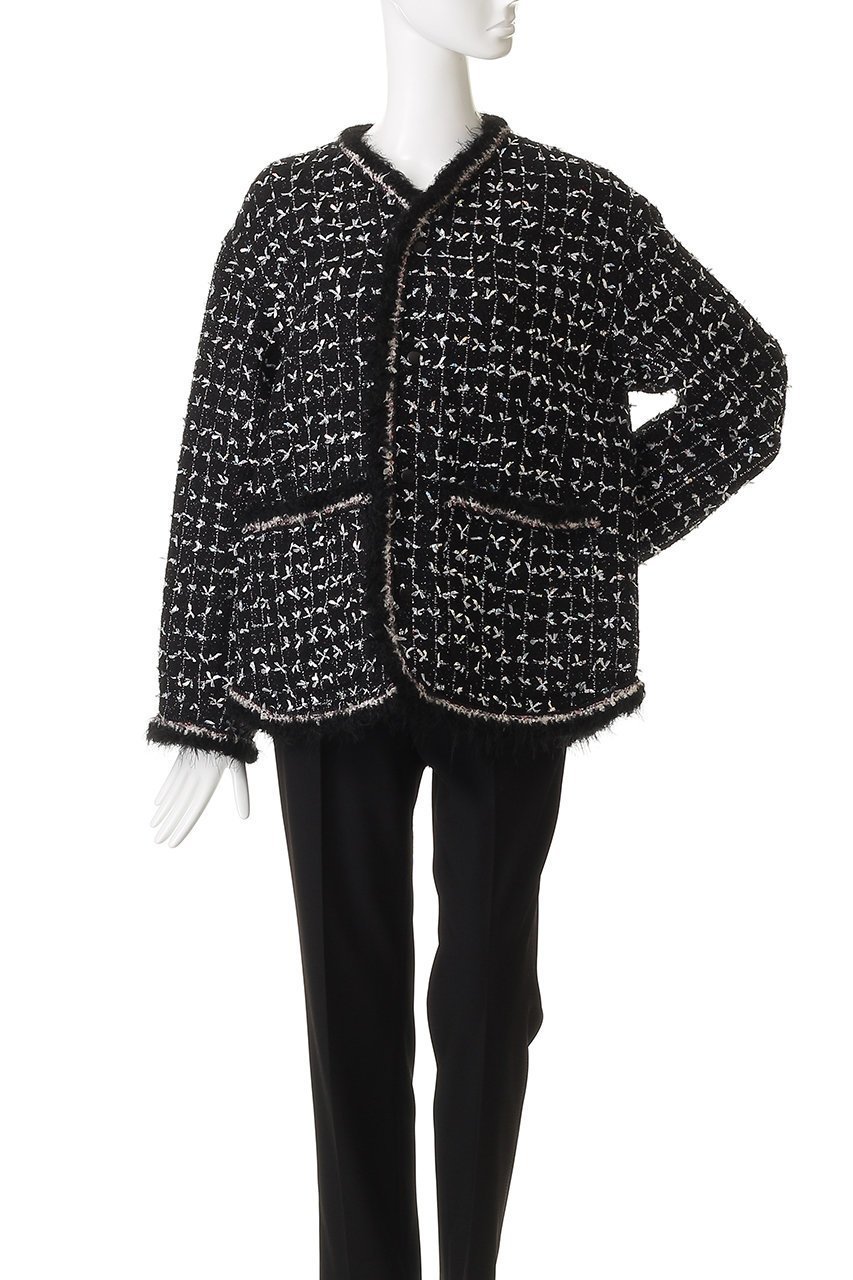 【ルール ロジェット/leur logette】のツイードジャケット 人気、トレンドファッション・服の通販 founy(ファニー) 　ファッション　Fashion　レディースファッション　Fashion for Women　アウター　Coat / Outerwear Collection　レディースジャケット・軽アウター　Jackets　ジャケット　Jacket, Outerwear　ツイード　Twill, Twill Weave　トリミング　Trimming, Decorative Edge　フランス　France, French　ブレード　Braid, Decorative Trim　ポケット　Pocket, Pocket Detail　エレガント 上品　Elegant　定番　Standard, Basic Item　手編み　Hand-Knitted, Handmade Knit　新作・新入荷　New Arrivals / New In　A/W・秋冬　Autumn/Winter　other-2|ID: prp329100004257403 ipo3291000000034254616