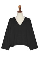 【デイジーリン/DAISY LIN】のAngel Hair Sweater “Lady V” ブラック|ID: prp329100004257420 ipo3291000000036007243