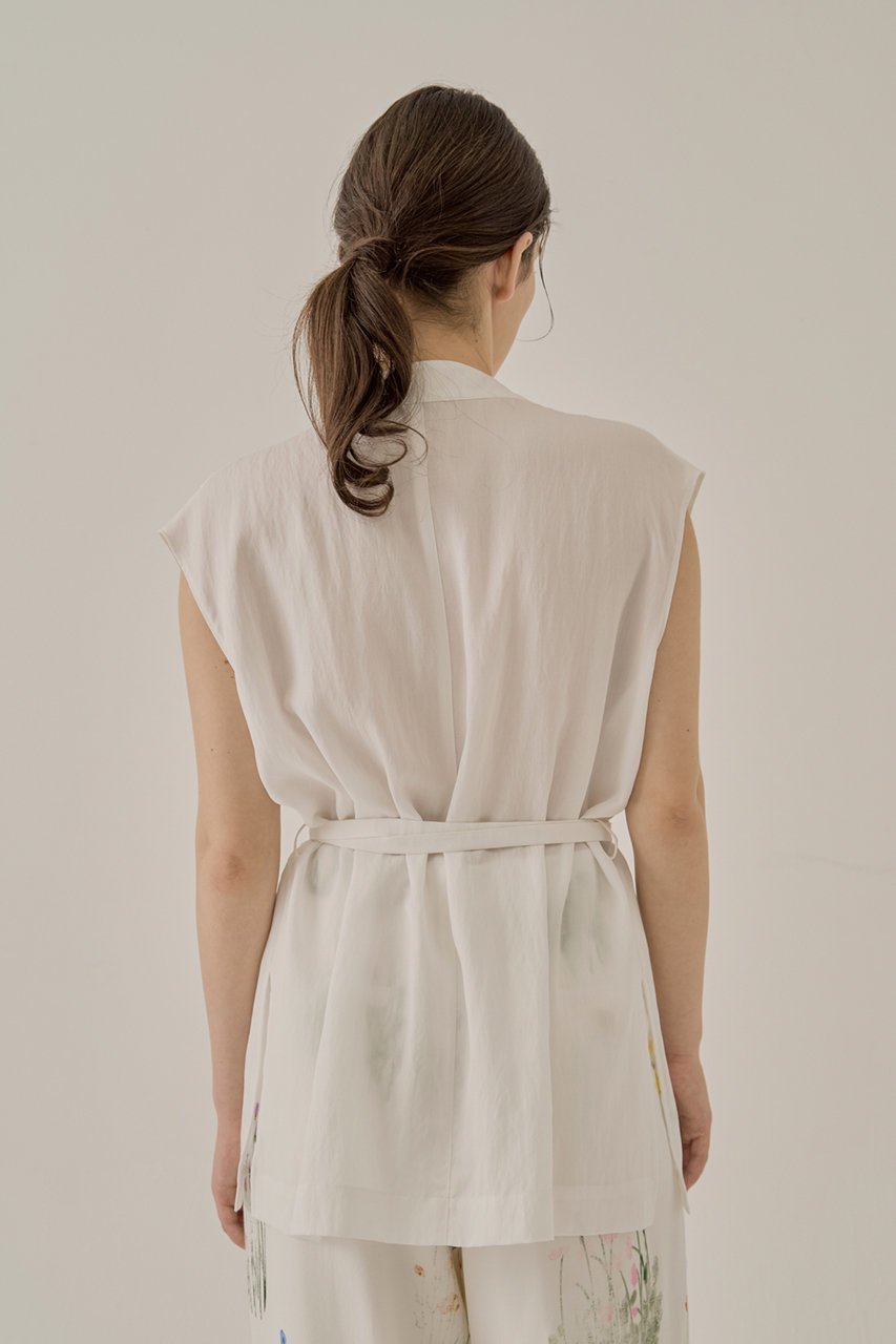 【アキラナカ/AKIRANAKA】のJustine ノースリーブシャツ 人気、トレンドファッション・服の通販 founy(ファニー) 　ファッション　Fashion　レディースファッション　WOMEN　トップス・カットソー　Tops/Tshirt　キャミソール / ノースリーブ　No Sleeves　シャツ/ブラウス　Shirts/Blouses　なめらか　Smooth　ノースリーブ　No Sleeve　ランダム　Random　エレガント 上品　Elegant　other-8|ID: prp329100004257431 ipo3291000000031375248