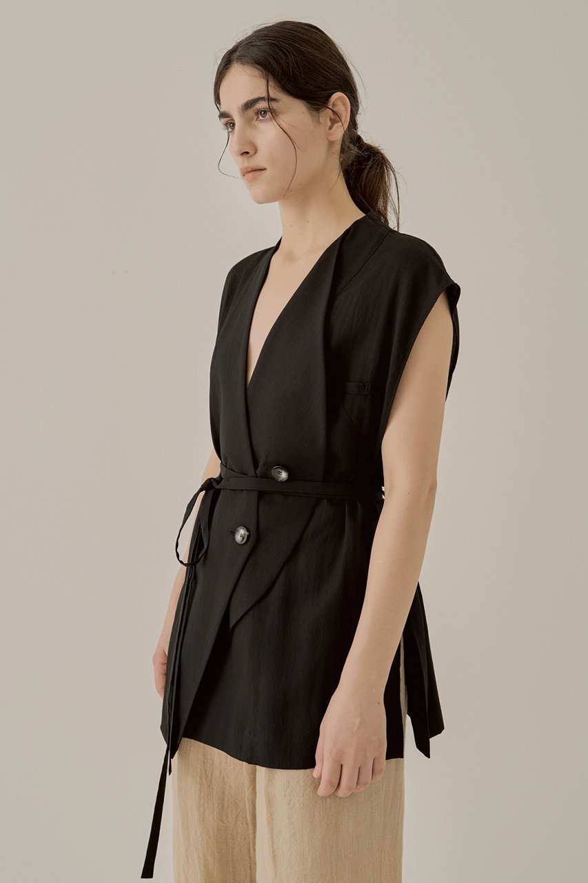 【アキラナカ/AKIRANAKA】のJustine ノースリーブシャツ 人気、トレンドファッション・服の通販 founy(ファニー) 　ファッション　Fashion　レディースファッション　Fashion for Women　トップス・カットソー　Cut & Sew Tops　キャミソール&ノースリーブ　Camisoles & Sleeveless Tops　シャツ・ブラウス・オフィスカジュアル　Elegant Blouses & Button-Ups　なめらか　Smooth, Silky Texture　ノースリーブ　Sleeveless, No-Sleeve　ランダム　Random, Irregular　エレガント 上品　Elegant　other-6|ID: prp329100004257431 ipo3291000000033654869