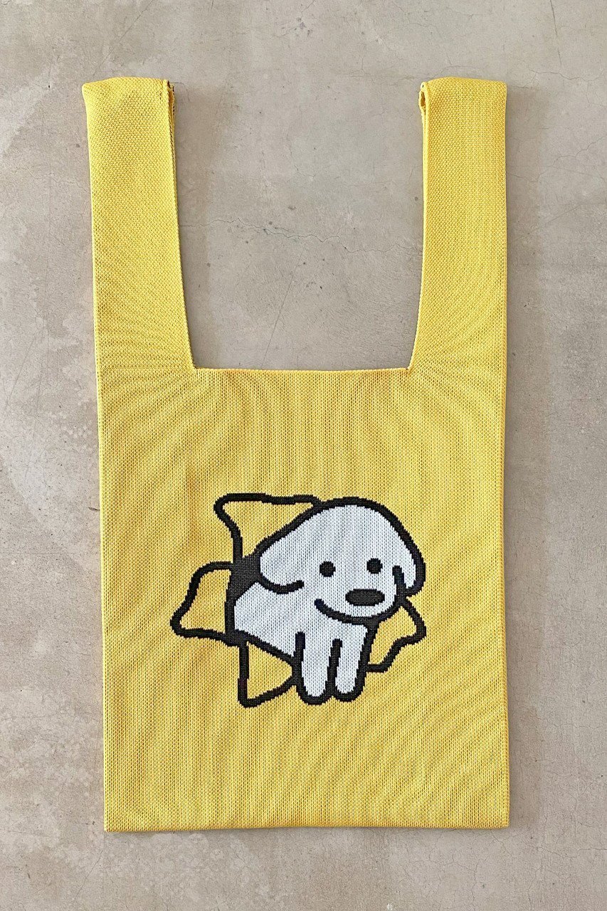 【ビーピービーピー/bpbp】の【UNISEX】【matsui】ニットマルシェバッグ インテリア・キッズ・メンズ・レディースファッション・服の通販 founy(ファニー) 　ファッション　Fashion　レディースファッション　Fashion for Women　トップス・カットソー　Cut & Sew Tops　ニット　Knit Tops & Sweaters　ユニセックス　Unisex, Genderless　おすすめ　Recommended / Our Picks　イラスト　Illustration　ギフト プレゼント　Gift / Present　シンプル　Simple, Minimal　ダブル　Double, Double-Breasted　フェイス　Face, Facial Design　モチーフ　Motif, Design Theme　ひょこ イエロー|ID: prp329100004257443 ipo3291000000035865516