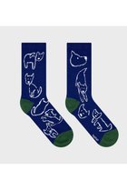 【ビーピービーピー/bpbp】の【UNISEX】【北村人】ソックス 線画の犬 ネイビー|ID: prp329100004257448 ipo3291000000036240050