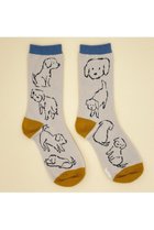 【ビーピービーピー/bpbp】の【UNISEX】【北村人】ソックス 線画のいぬ アイボリー|ID: prp329100004257450 ipo3291000000032816065
