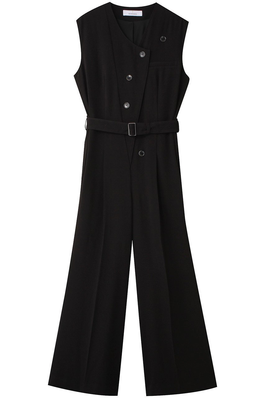 【アキラナカ/AKIRANAKA】のVirva コンビネゾン インテリア・キッズ・メンズ・レディースファッション・服の通販 founy(ファニー) 　ファッション　Fashion　レディースファッション　Fashion for Women　パンツ　Pants & Trousers　アシンメトリー　Asymmetrical Style　コンビネゾン　Jumpsuit, All-in-One　フレア　Flare, Flared　ブラック|ID: prp329100004257463 ipo3291000000032925838