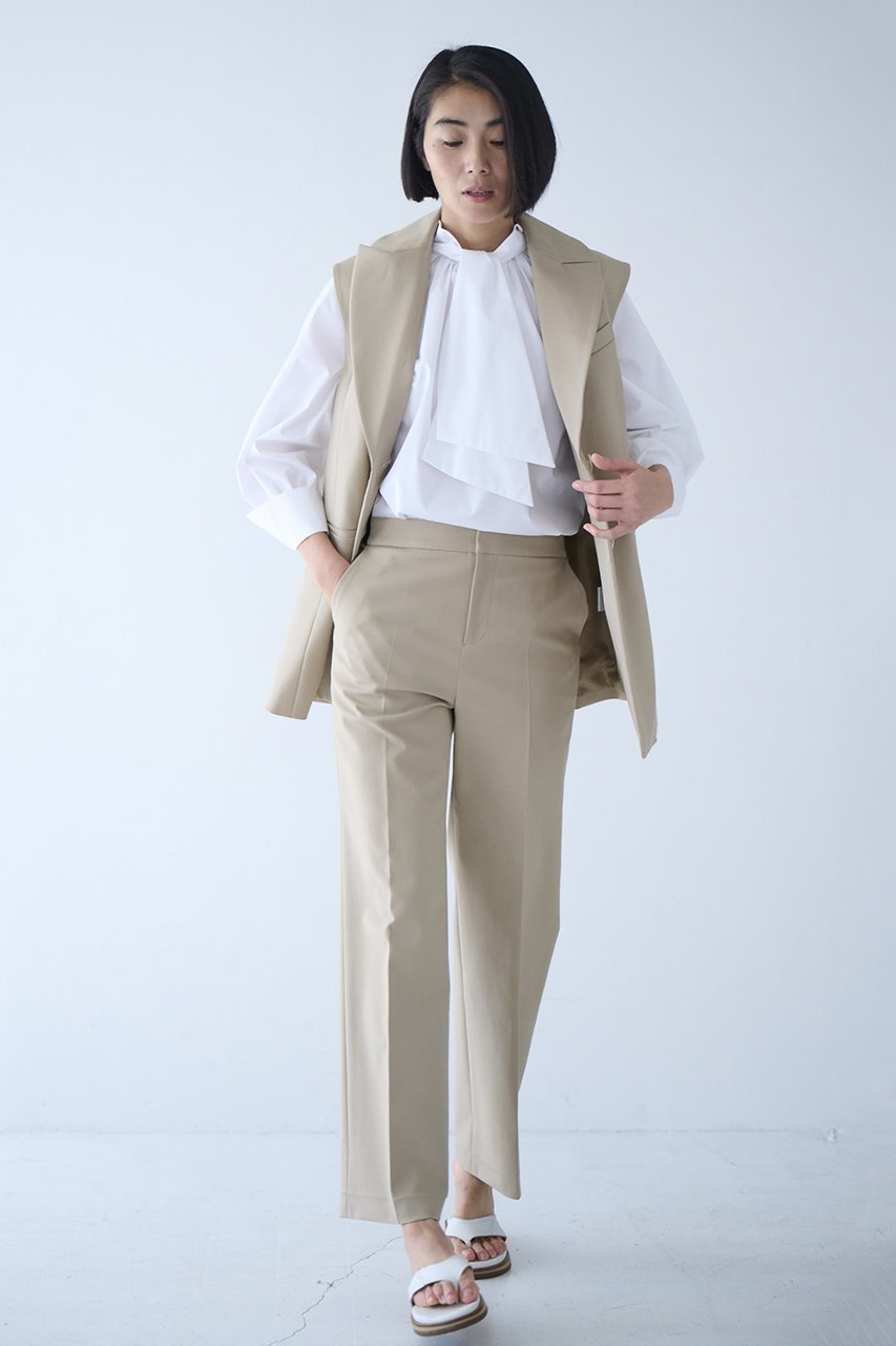 【エムフィル/M Fil】のダブルクロス ストレッチ ストレート イージー トラウザーズ 人気、トレンドファッション・服の通販 founy(ファニー) 　ファッション　Fashion　レディースファッション　Fashion for Women　パンツ　Pants & Trousers　おすすめ　Recommended / Our Picks　シンプル　Simple, Minimal　ストレッチ　Stretch, Stretchy Fabric　ストレート　Straight, Straight Cut　セットアップ　Set-Up, Coordinated Outfit　ダブル　Double, Double-Breasted　エレガント 上品　Elegant　other-6|ID: prp329100004257470 ipo3291000000032925799