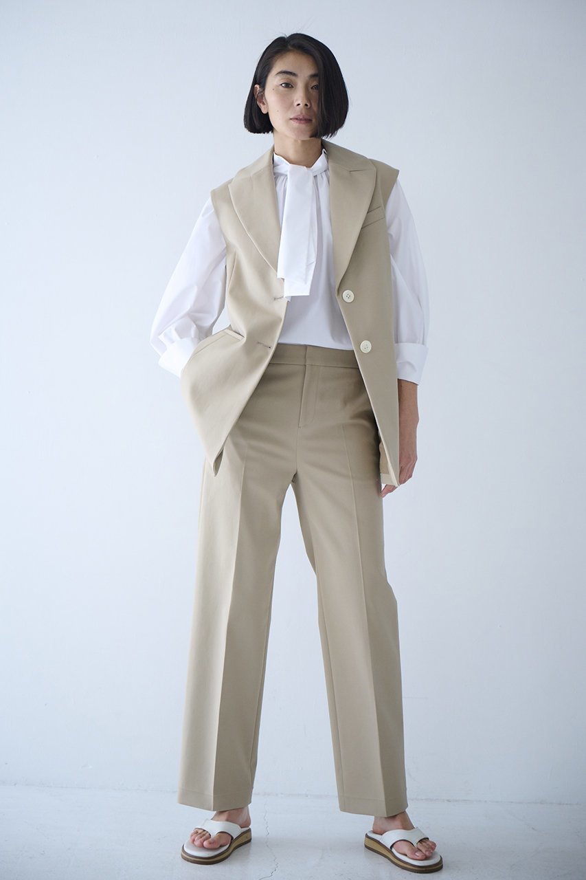 【エムフィル/M Fil】のダブルクロス ストレッチ ストレート イージー トラウザーズ 人気、トレンドファッション・服の通販 founy(ファニー) 　ファッション　Fashion　レディースファッション　Fashion for Women　パンツ　Pants & Trousers　おすすめ　Recommended / Our Picks　シンプル　Simple, Minimal　ストレッチ　Stretch, Stretchy Fabric　ストレート　Straight, Straight Cut　セットアップ　Set-Up, Coordinated Outfit　ダブル　Double, Double-Breasted　エレガント 上品　Elegant　other-8|ID: prp329100004257470 ipo3291000000032925821