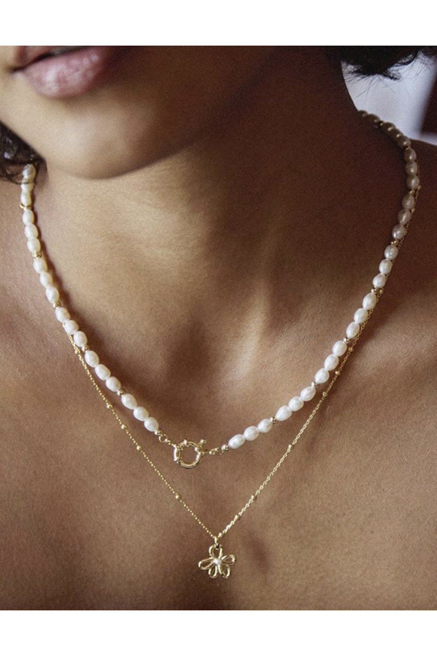 【デイジー ロンドン/DAISY LONDON】のPearl Beaded ネックレス 人気、トレンドファッション・服の通販 founy(ファニー) 　ファッション　Fashion　レディースファッション　Fashion for Women　ジュエリー　Jewelry　ネックレス　Necklaces & Pendants　おすすめ　Recommended / Our Picks　ギフト プレゼント　Gift / Present　ショート　Short, Short Length　ジュエリー　Jewelry, Accessories　ネックレス　Necklace, Pendant Necklace　パール　Pearl, Pearl Accent　ボックス　Boxy, Box Shape　other-2|ID: prp329100004257484 ipo3291000000035337729