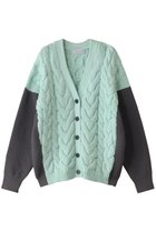 【リムアーク/RIM.ARK】のPattern combination knit CD/ニットカーディガン 人気、トレンドファッション・服の通販 founy(ファニー) ファッション Fashion レディースファッション Fashion for Women トップス・カットソー Cut & Sew Tops ニット Knit Tops & Sweaters カーディガン・羽織り Layered Style Cardigans カーディガン Cardigan, Knitwear 冬 Winter / This Winter 春 Spring thumbnail ライトグリーン|ID: prp329100004259070 ipo3291000000032919402