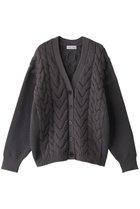 【リムアーク/RIM.ARK】のPattern combination knit CD/ニットカーディガン 人気、トレンドファッション・服の通販 founy(ファニー) ファッション Fashion レディースファッション Fashion for Women トップス・カットソー Cut & Sew Tops ニット Knit Tops & Sweaters カーディガン・羽織り Layered Style Cardigans カーディガン Cardigan, Knitwear 冬 Winter / This Winter 春 Spring thumbnail グレー|ID: prp329100004259070 ipo3291000000032919411