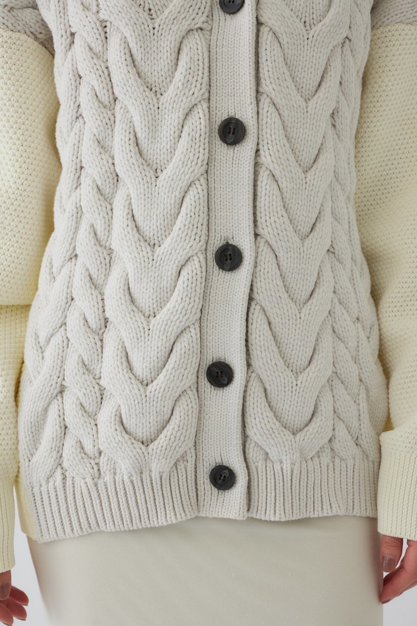 【リムアーク/RIM.ARK】のPattern combination knit CD/ニットカーディガン 人気、トレンドファッション・服の通販 founy(ファニー) 　ファッション　Fashion　レディースファッション　Fashion for Women　トップス・カットソー　Cut & Sew Tops　ニット　Knit Tops & Sweaters　カーディガン・羽織り　Layered Style Cardigans　カーディガン　Cardigan, Knitwear　冬　Winter / This Winter　春　Spring　other-7|ID: prp329100004259070 ipo3291000000032919487