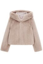 【レモンプレット/Lemonplet】のFAUX FUR BIEN HOODED SHORT JACKET BEIGE|ID:prp329100004259080