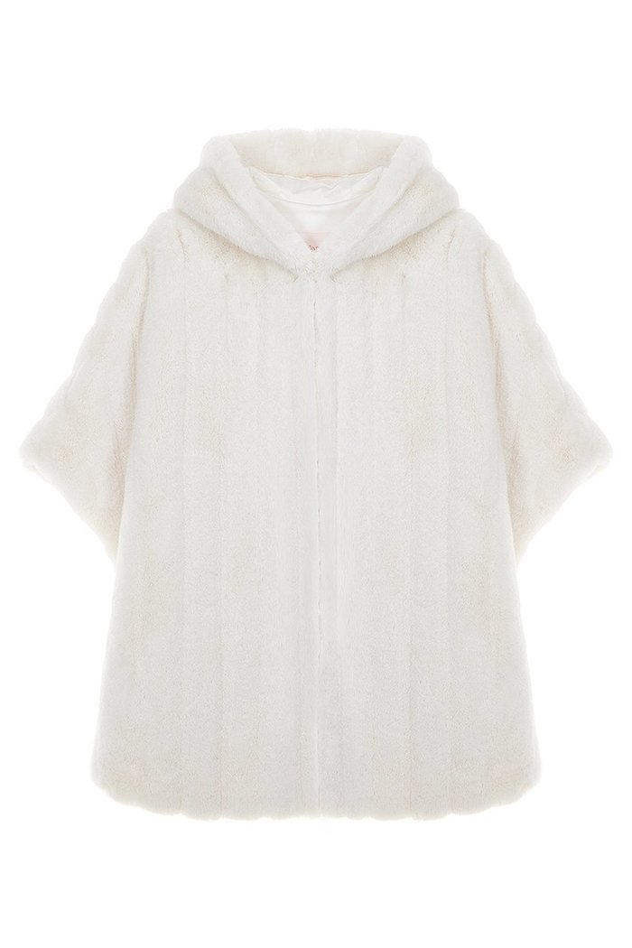 【レモンプレット/Lemonplet】のFAUX FUR HE-A HOODED PONCHO インテリア・キッズ・メンズ・レディースファッション・服の通販 founy(ファニー) https://founy.com/ ファッション Fashion レディースファッション WOMEN アウター Coat Outerwear コート Coats フレンチ French ロング Long |ID: prp329100004259081 ipo3291000000029579123