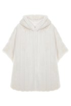 【レモンプレット/Lemonplet】のFAUX FUR HE-A HOODED PONCHO WHITE|ID:prp329100004259081