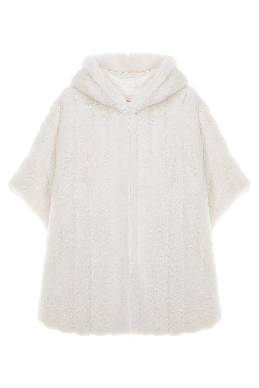 【レモンプレット/Lemonplet】のFAUX FUR HE-A HOODED PONCHO インテリア・キッズ・メンズ・レディースファッション・服の通販 founy(ファニー) 　ファッション　Fashion　レディースファッション　Fashion for Women　アウター　Coat / Outerwear Collection　コート・ロングコート・ピーコート　Long Coats, Peacoats & More　フレンチ　French, French Style　ロング　Long, Long-Length　WHITE|ID: prp329100004259081 ipo3291000000032809607