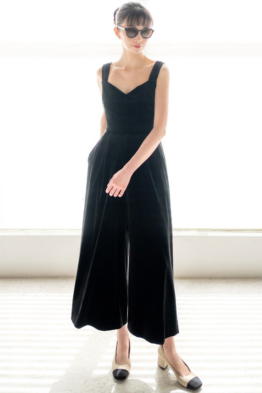 【デイジーリン/DAISY LIN】のDaisy Velour Coco Jump Suit 人気、トレンドファッション・服の通販 founy(ファニー) 　ファッション　Fashion　レディースファッション　Fashion for Women　パンツ　Pants & Trousers　エレガント 上品　Elegant　洗える　Machine Washable　カーディガン　Cardigan, Knitwear　ジャケット　Jacket, Outerwear　ストレッチ　Stretch, Stretchy Fabric　ベスト　Vest, Waistcoat　ベロア　Velour, Soft Velvet　ポケット　Pocket, Pocket Detail　リラックス　Relax, Relaxed Fit　おすすめ　Recommended / Our Picks　旅行　Travel　other-4|ID: prp329100004259084 ipo3291000000032926224