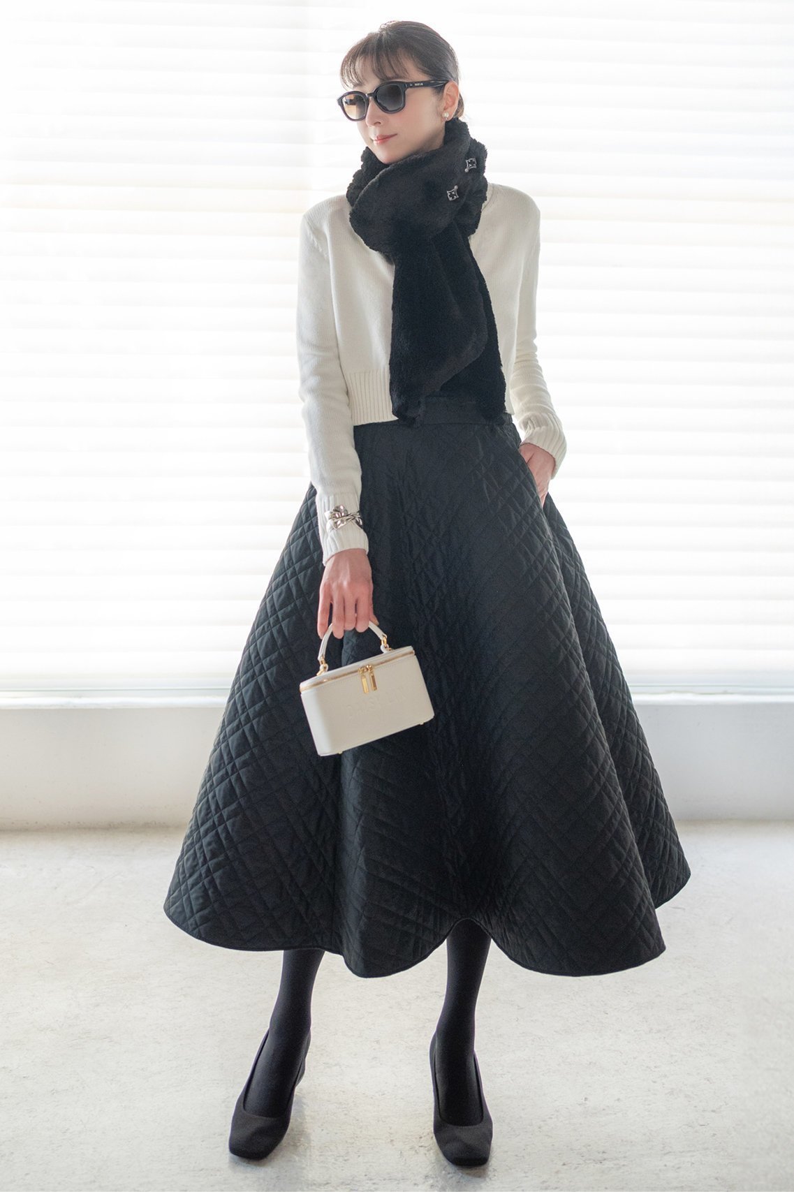 【デイジーリン/DAISY LIN】のキルティングスカート “Elegant Flare” 人気、トレンドファッション・服の通販 founy(ファニー) 　ファッション　Fashion　レディースファッション　Fashion for Women　スカート　Skirts　ウォッシャブル　Machine Washable　エレガント 上品　Elegant　キルティング　Quilted, Quilting　ギャザー　Gathered, Ruffled　フレア　Flare, Flared　ポケット　Pocket, Pocket Detail　洗える　Machine Washable　A/W・秋冬　Autumn/Winter　other-6|ID: prp329100004259085 ipo3291000000032823036
