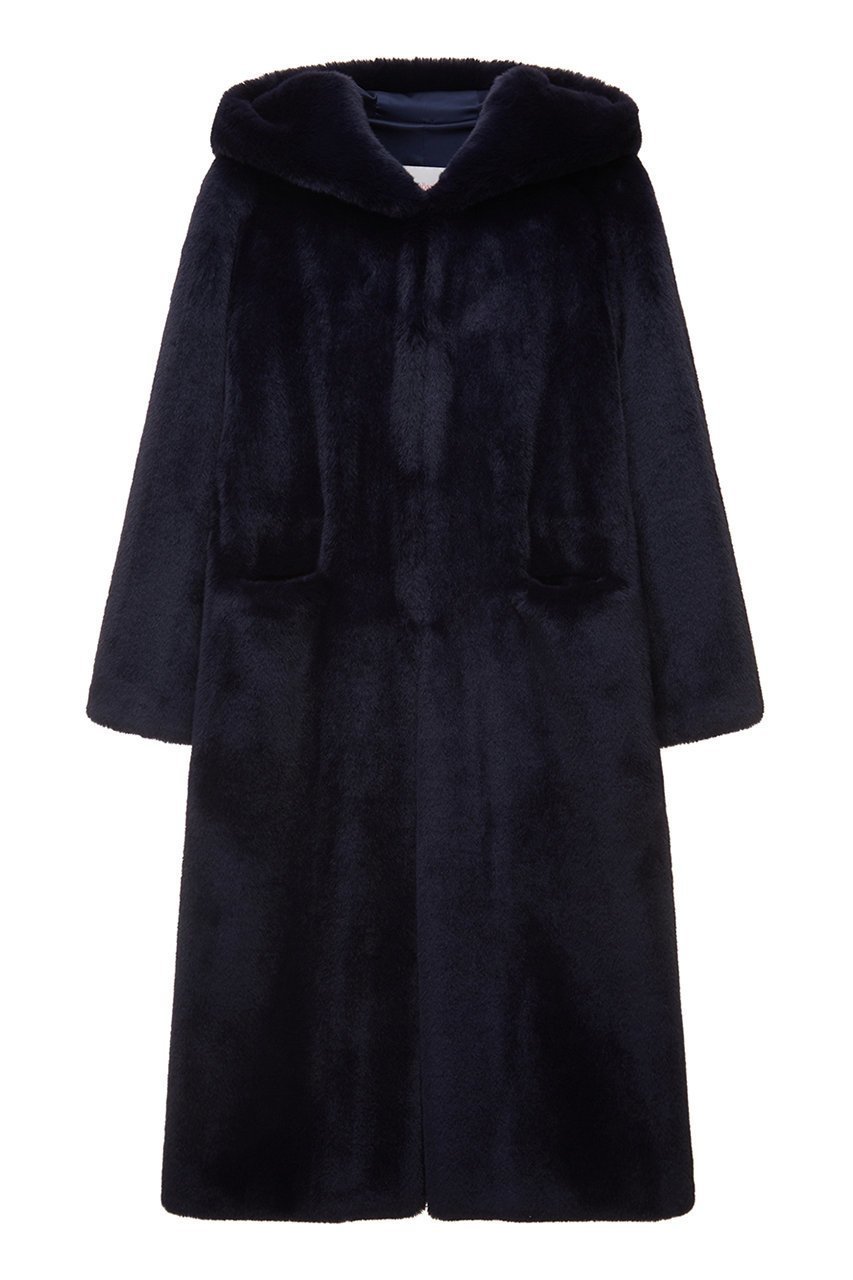 【その他のブランド/Other】のFAUX FUR LAON HOODED MAXI COAT インテリア・キッズ・メンズ・レディースファッション・服の通販 founy(ファニー) 　ファッション　Fashion　レディースファッション　WOMEN　アウター　Coat Outerwear　コート　Coats　ロング　Long　NAVY|ID: prp329100004259108 ipo3291000000029579204