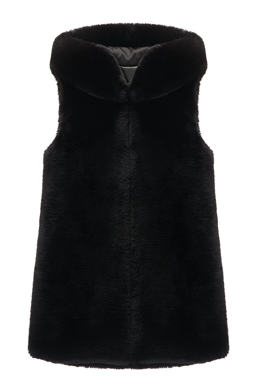 【その他のブランド/Other】のFAUX FUR CUPID HOODED VEST インテリア・キッズ・メンズ・レディースファッション・服の通販 founy(ファニー) 　ファッション　Fashion　レディースファッション　WOMEN　アウター　Coat Outerwear　ジャケット　Jackets　ジャケット　Jacket　ベスト　Vest　NEW・新作・新着・新入荷　New Arrivals　BLACK|ID: prp329100004259114 ipo3291000000029579227