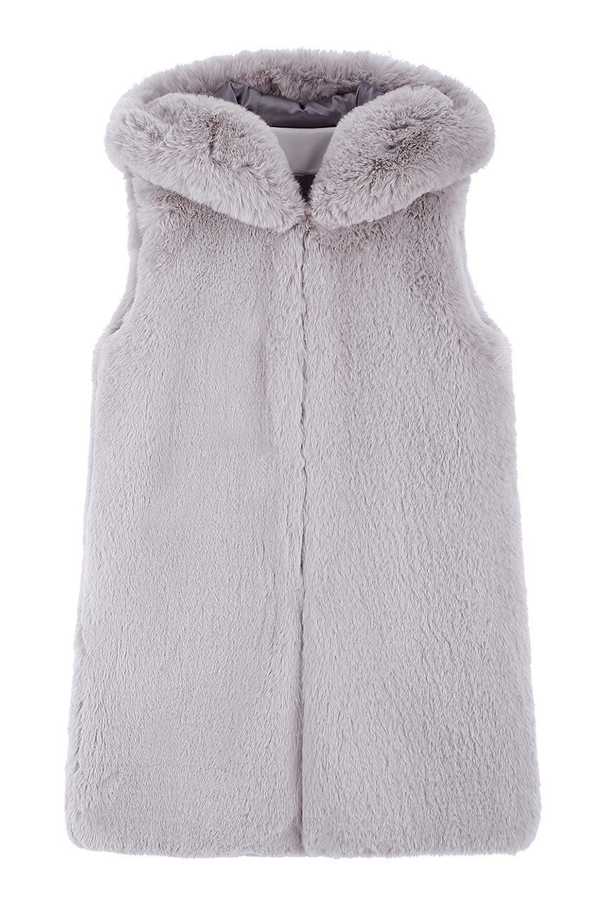 【その他のブランド/Other】のFAUX FUR CUPID HOODED VEST インテリア・キッズ・メンズ・レディースファッション・服の通販 founy(ファニー) 　ファッション　Fashion　レディースファッション　WOMEN　アウター　Coat Outerwear　ジャケット　Jackets　ジャケット　Jacket　ベスト　Vest　NEW・新作・新着・新入荷　New Arrivals　WARM GREY|ID: prp329100004259114 ipo3291000000029579229