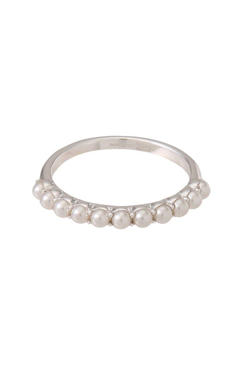 【デイジー ロンドン/DAISY LONDON】のMini Pearl Band リング シルバー インテリア・キッズ・メンズ・レディースファッション・服の通販 founy(ファニー) 　ファッション　Fashion　レディースファッション　Fashion for Women　ジュエリー　Jewelry　シルバー　Silver, Metallic Silver　シンプル　Simple, Minimal　パール　Pearl, Pearl Accent　シルバー|ID: prp329100004259119 ipo3291000000036177572