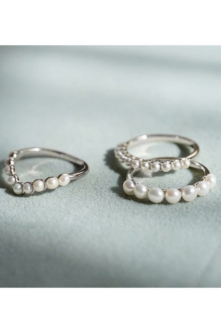 【デイジー ロンドン/DAISY LONDON】のMini Pearl Band リング シルバー 人気、トレンドファッション・服の通販 founy(ファニー) 　ファッション　Fashion　レディースファッション　Fashion for Women　ジュエリー　Jewelry　シルバー　Silver, Metallic Silver　シンプル　Simple, Minimal　パール　Pearl, Pearl Accent　other-6|ID: prp329100004259119 ipo3291000000036177577
