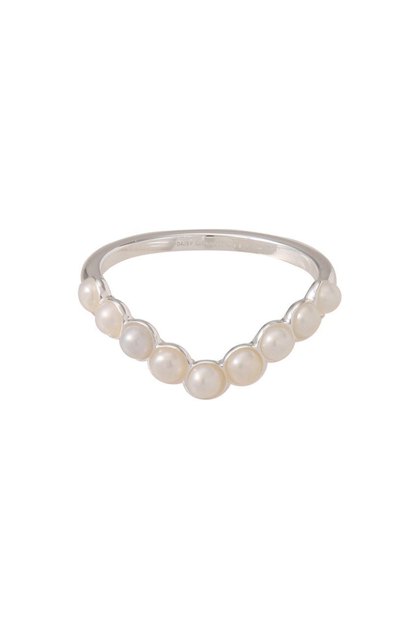 【デイジー ロンドン/DAISY LONDON】のPearl Wave Band リング シルバー インテリア・キッズ・メンズ・レディースファッション・服の通販 founy(ファニー) 　ファッション　Fashion　レディースファッション　Fashion for Women　ジュエリー　Jewelry　おすすめ　Recommended / Our Picks　シルバー　Silver, Metallic Silver　パール　Pearl, Pearl Accent　エレガント 上品　Elegant　シルバー|ID: prp329100004259121 ipo3291000000036096334
