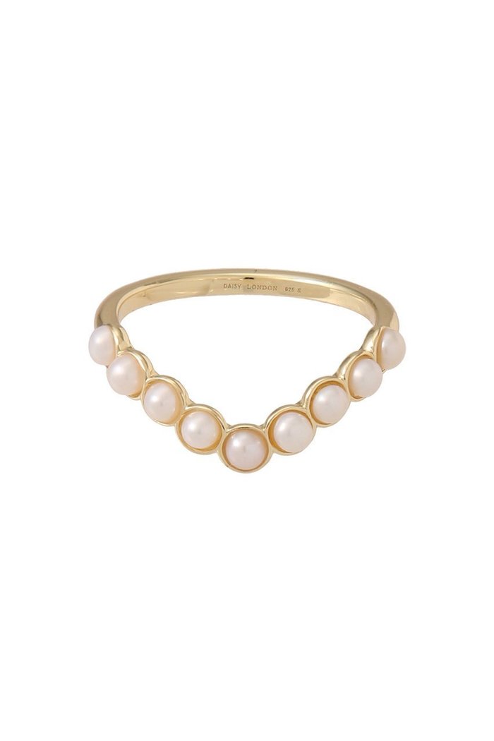 【デイジー ロンドン/DAISY LONDON】のPearl Wave Band リング ゴールド インテリア・キッズ・メンズ・レディースファッション・服の通販 founy(ファニー) https://founy.com/ ファッション Fashion レディースファッション WOMEN ギフト プレゼント Gift Present シンプル Simple パール Pearl フォルム Form エレガント 上品 Elegant |ID: prp329100004259122 ipo3291000000029579246