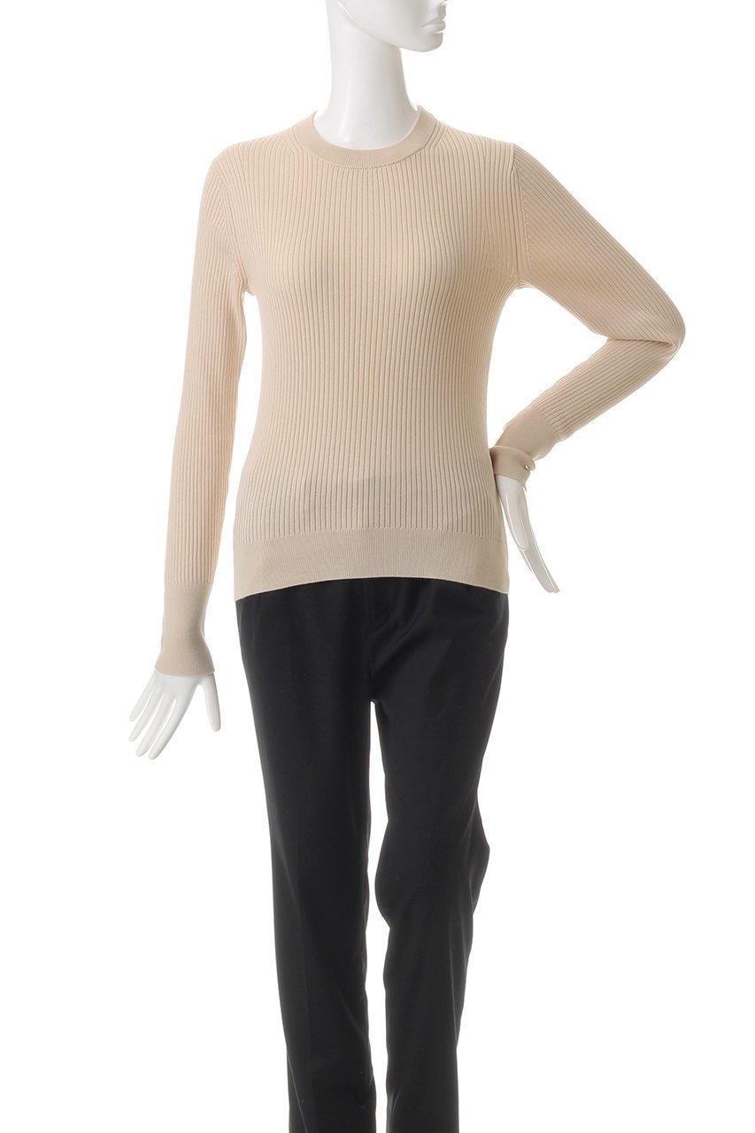 【デパリエ/DEPAREILLE】のCO/SI リブクルーネックプルオーバー 人気、トレンドファッション・服の通販 founy(ファニー) 　ファッション　Fashion　レディースファッション　WOMEN　トップス・カットソー　Tops/Tshirt　ニット　Knit Tops　プルオーバー　Pullover　インナー　Inner　シルク　Silk　シンプル　Simple　長袖　Long Sleeve　other-2|ID: prp329100004259131 ipo3291000000031375003