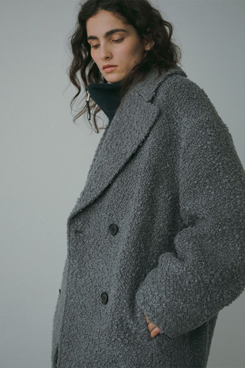 【エトレトウキョウ/ETRE TOKYO】のビックカラーブークレPコート 人気、トレンドファッション・服の通販 founy(ファニー) 　ファッション　Fashion　レディースファッション　Fashion for Women　アウター　Coat / Outerwear Collection　コート・ロングコート・ピーコート　Long Coats, Peacoats & More　Pコート　Pea Coats　おすすめ　Recommended / Our Picks　ウォーム　Warm Fabric　ショート　Short, Short Length　スラックス　Slacks, Dress Pants　バランス　Balance, Style Balance　ビッグ　Big, Oversized　ループ　Loop, Loop Knit　other-7|ID: prp329100004260075 ipo3291000000035489849