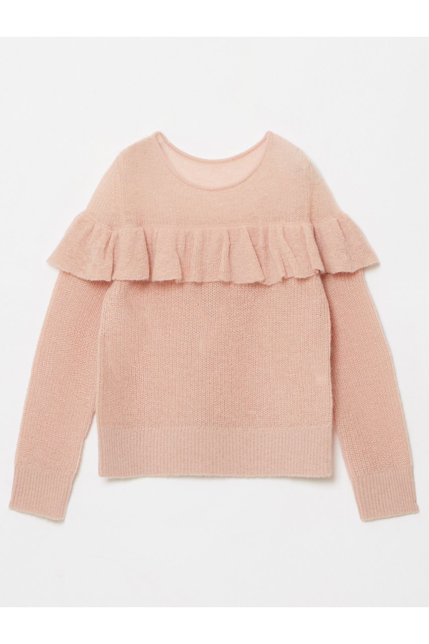 【アルアバイル/allureville】の【LOULOU WILLOUGHBY】モヘヤラッフルプルオーバー インテリア・キッズ・メンズ・レディースファッション・服の通販 founy(ファニー) 　ファッション　Fashion　レディースファッション　Fashion for Women　トップス・カットソー　Cut & Sew Tops　ニット　Knit Tops & Sweaters　カジュアルプルオーバー・ニットトップス　Pullovers & Knit Tops / Casual Pullovers　パープル　Purple, Violet　ラッフル　Ruffle, Frill　ピンク|ID: prp329100004260077 ipo3291000000032951857