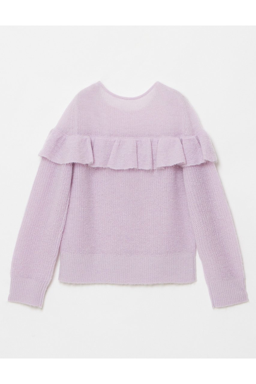 【アルアバイル/allureville】の【LOULOU WILLOUGHBY】モヘヤラッフルプルオーバー 人気、トレンドファッション・服の通販 founy(ファニー) 　ファッション　Fashion　レディースファッション　Fashion for Women　トップス・カットソー　Cut & Sew Tops　ニット　Knit Tops & Sweaters　カジュアルプルオーバー・ニットトップス　Pullovers & Knit Tops / Casual Pullovers　パープル　Purple, Violet　ラッフル　Ruffle, Frill　other-2|ID: prp329100004260077 ipo3291000000032951865