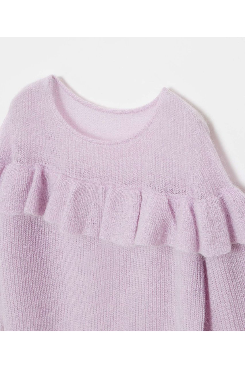 【アルアバイル/allureville】の【LOULOU WILLOUGHBY】モヘヤラッフルプルオーバー 人気、トレンドファッション・服の通販 founy(ファニー) 　ファッション　Fashion　レディースファッション　Fashion for Women　トップス・カットソー　Cut & Sew Tops　ニット　Knit Tops & Sweaters　カジュアルプルオーバー・ニットトップス　Pullovers & Knit Tops / Casual Pullovers　パープル　Purple, Violet　ラッフル　Ruffle, Frill　other-3|ID: prp329100004260077 ipo3291000000032951869