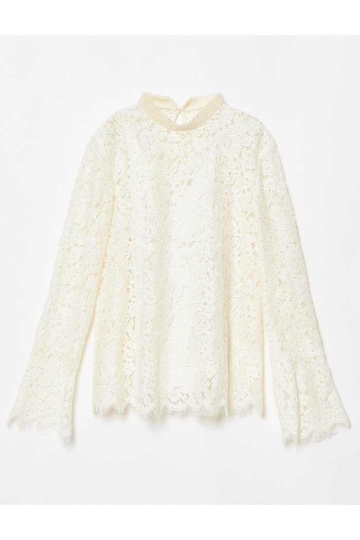 【アルアバイル/allureville】の【LOULOU WILLOUGHBY】パールネックレースブラウス インテリア・キッズ・メンズ・レディースファッション・服の通販 founy(ファニー) https://founy.com/ ファッション Fashion レディースファッション Fashion for Women トップス・カットソー Cut & Sew Tops シャツ・ブラウス・オフィスカジュアル Elegant Blouses & Button-Ups おすすめ Recommended / Our Picks インナー Innerwear カフス Cuff Design キャミソール Camisole, Spaghetti Strap Top ジャケット Jacket, Outerwear ストレート Straight, Straight Cut スリーブ Sleeve, Long Sleeve / Short Sleeve パール Pearl, Pearl Accent レース Lace, Lace Fabric ロング Long, Long-Length エレガント 上品 Elegant 再入荷 Restock / Back in Stock |ID: prp329100004260081 ipo3291000000032705793