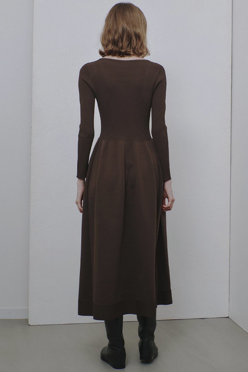 【アルアバイル/allureville】のウエストマークコクーンニットワンピース 人気、トレンドファッション・服の通販 founy(ファニー) 　ファッション　Fashion　レディースファッション　Fashion for Women　ワンピース　Dresses　ニットワンピース　Knit Dresses　チュニック　Tunic Tops & Dresses　ジャケット　Jacket, Outerwear　スクエア　Square, Square Shape　チュニック　Tunic, Long Top　デコルテ　Décolleté, Neckline　フィット　Fit, Slim Fit　フレア　Flare, Flared　ロング　Long, Long-Length　A/W・秋冬　Autumn/Winter　other-7|ID: prp329100004260087 ipo3291000000032888793