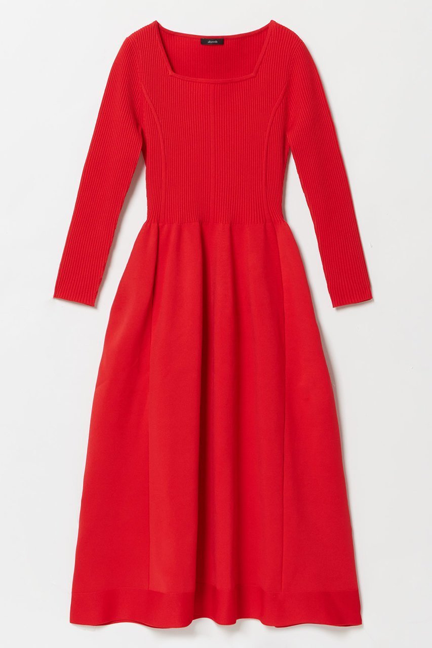 【アルアバイル/allureville】のウエストマークコクーンニットワンピース 人気、トレンドファッション・服の通販 founy(ファニー) 　ファッション　Fashion　レディースファッション　Fashion for Women　ワンピース　Dresses　ニットワンピース　Knit Dresses　チュニック　Tunic Tops & Dresses　ジャケット　Jacket, Outerwear　スクエア　Square, Square Shape　チュニック　Tunic, Long Top　デコルテ　Décolleté, Neckline　フィット　Fit, Slim Fit　フレア　Flare, Flared　ロング　Long, Long-Length　A/W・秋冬　Autumn/Winter　 other-1|ID: prp329100004260087 ipo3291000000033705097