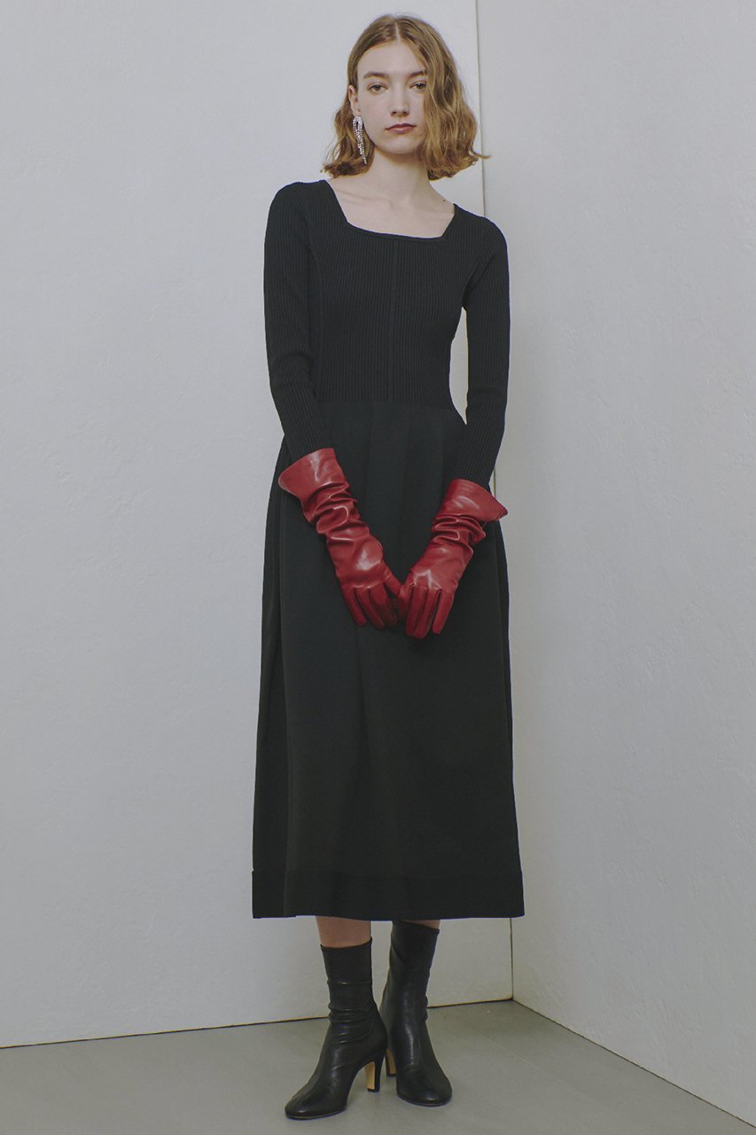 【アルアバイル/allureville】のウエストマークコクーンニットワンピース 人気、トレンドファッション・服の通販 founy(ファニー) 　ファッション　Fashion　レディースファッション　Fashion for Women　ワンピース　Dresses　ニットワンピース　Knit Dresses　チュニック　Tunic Tops & Dresses　ジャケット　Jacket, Outerwear　スクエア　Square, Square Shape　チュニック　Tunic, Long Top　デコルテ　Décolleté, Neckline　フィット　Fit, Slim Fit　フレア　Flare, Flared　ロング　Long, Long-Length　A/W・秋冬　Autumn/Winter　other-6|ID: prp329100004260087 ipo3291000000033705104