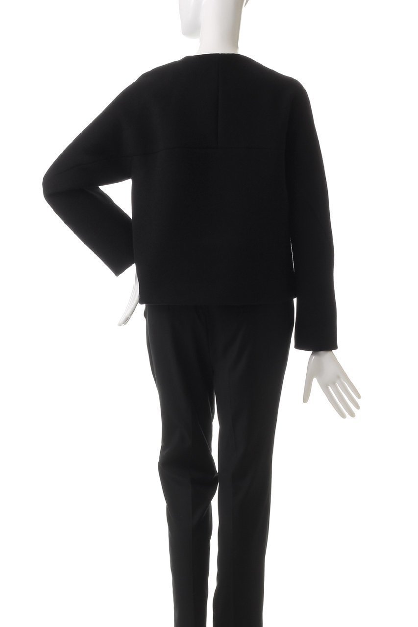 【アルアバイル/allureville】のショートビーバーノーカラージャケット 人気、トレンドファッション・服の通販 founy(ファニー) 　ファッション　Fashion　レディースファッション　WOMEN　アウター　Coat Outerwear　ジャケット　Jackets　ノーカラージャケット　No Collar Leather Jackets　おすすめ　Recommend　インナー　Inner　コンパクト　Compact　ショート　Short　ジャケット　Jacket　スリーブ　Sleeve　ダブル　Double　バランス　Balance　フォルム　Form　マフラー　Scarf　ワイド　Wide　other-4|ID: prp329100004260089 ipo3291000000031506626