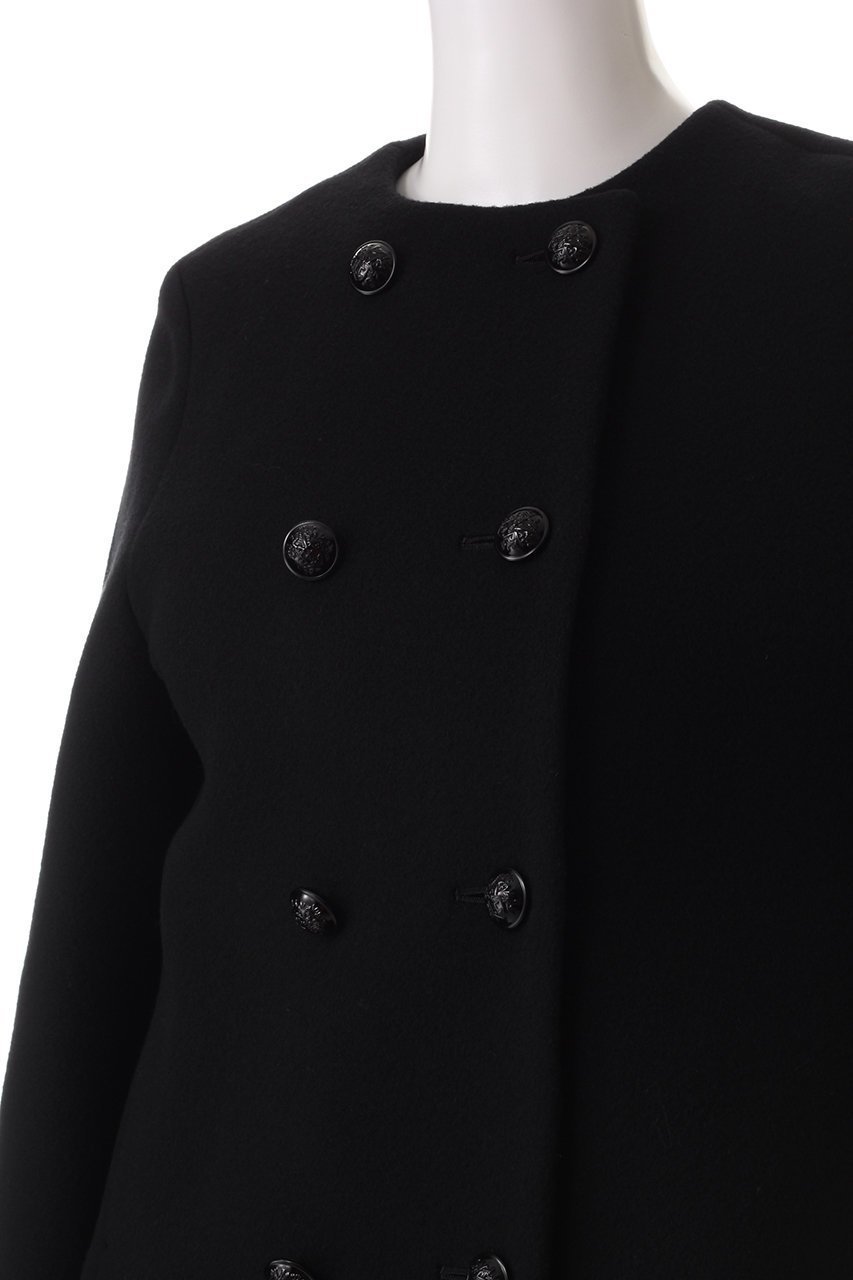 【アルアバイル/allureville】のショートビーバーノーカラージャケット 人気、トレンドファッション・服の通販 founy(ファニー) 　ファッション　Fashion　レディースファッション　WOMEN　アウター　Coat Outerwear　ジャケット　Jackets　ノーカラージャケット　No Collar Leather Jackets　おすすめ　Recommend　インナー　Inner　コンパクト　Compact　ショート　Short　ジャケット　Jacket　スリーブ　Sleeve　ダブル　Double　バランス　Balance　フォルム　Form　マフラー　Scarf　ワイド　Wide　other-5|ID: prp329100004260089 ipo3291000000031506627