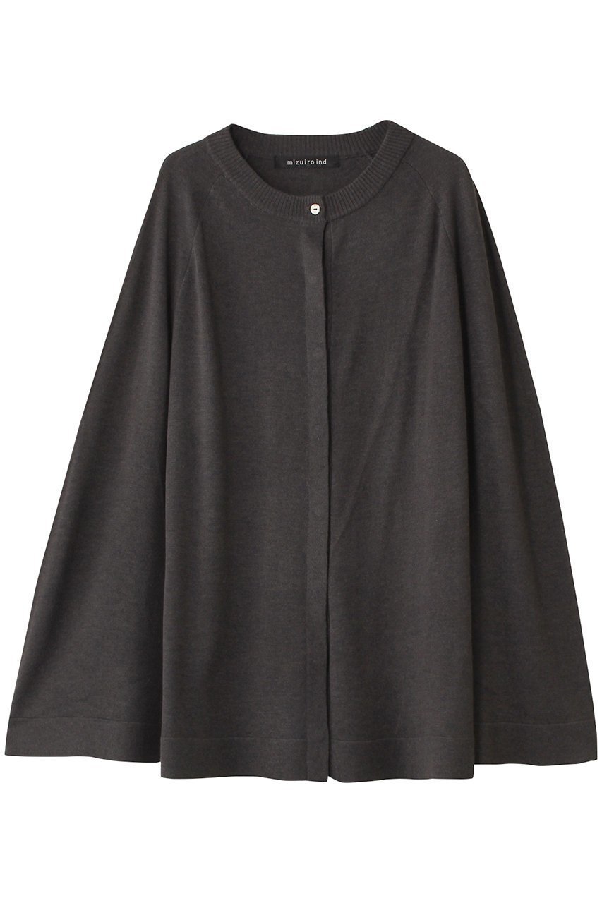 【ミズイロ インド/mizuiro ind】のhigh gauge cape tunic C/D カーディガン インテリア・キッズ・メンズ・レディースファッション・服の通販 founy(ファニー) 　ファッション　Fashion　レディースファッション　WOMEN　トップス・カットソー　Tops/Tshirt　ニット　Knit Tops　カーディガン　Cardigans　カーディガン　Cardigan　ノースリーブ　No Sleeve　パーティ　Party　フレア　Flare　エレガント 上品　Elegant　NEW・新作・新着・新入荷　New Arrivals　c.gray|ID: prp329100004261128 ipo3291000000029613498