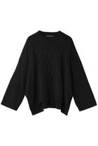 【ミズイロ インド/mizuiro ind】のpattern knitting wide P/O プルオーバー black|ID:prp329100004261129