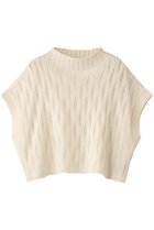 【ミズイロ インド/mizuiro ind】のpattern knitting short vest ベスト off white|ID:prp329100004261130