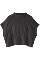 【ミズイロ インド/mizuiro ind】のpattern knitting short vest ベスト gray|ID:prp329100004261130