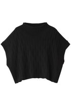 【ミズイロ インド/mizuiro ind】のpattern knitting short vest ベスト black|ID:prp329100004261130