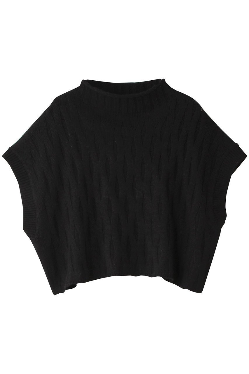 【ミズイロ インド/mizuiro ind】のpattern knitting short vest ベスト インテリア・キッズ・メンズ・レディースファッション・服の通販 founy(ファニー) 　ファッション　Fashion　レディースファッション　Fashion for Women　トップス・カットソー　Cut & Sew Tops　ニット　Knit Tops & Sweaters　ベスト&ジレ / 重ね着スタイル　Vests & Gilets　カジュアルプルオーバー・ニットトップス　Pullovers & Knit Tops / Casual Pullovers　インナー　Innerwear　クロップド　Cropped, Short Length　シアー　Sheer, See-Through　ジャケット　Jacket, Outerwear　トレンド　Trend, Trending Now　パターン　Pattern, Design Print　ベスト　Vest, Waistcoat　black|ID: prp329100004261130 ipo3291000000032964668