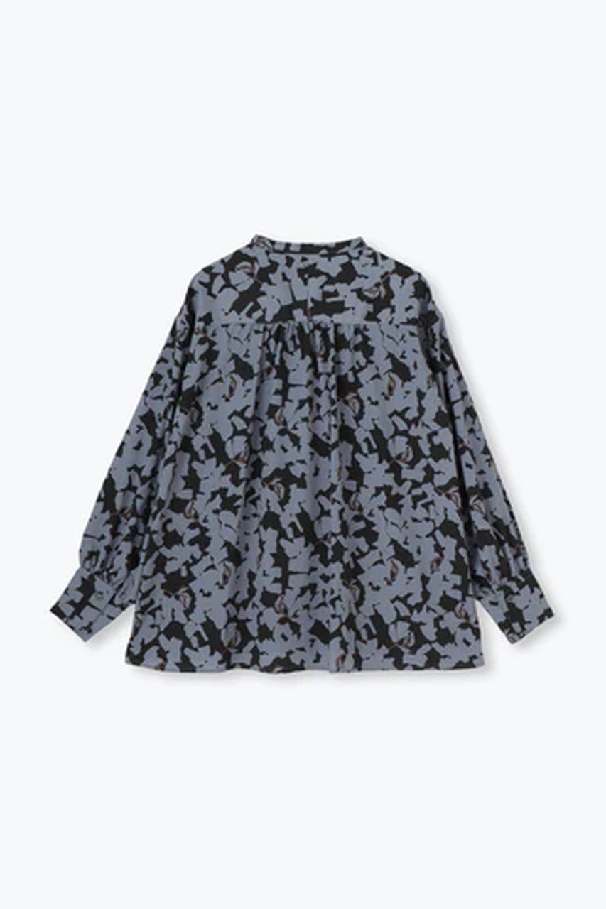 【レリル/lelill】のボタニカルデシンブラウス 人気、トレンドファッション・服の通販 founy(ファニー) 　ファッション　Fashion　レディースファッション　Fashion for Women　トップス・カットソー　Cut & Sew Tops　シャツ・ブラウス・オフィスカジュアル　Elegant Blouses & Button-Ups　シンプル　Simple, Minimal　スリーブ　Sleeve, Long Sleeve / Short Sleeve　ドレープ　Drape, Draping Fabric　リラックス　Relax, Relaxed Fit　ロング　Long, Long-Length　other-2|ID: prp329100004261754 ipo3291000000032915529