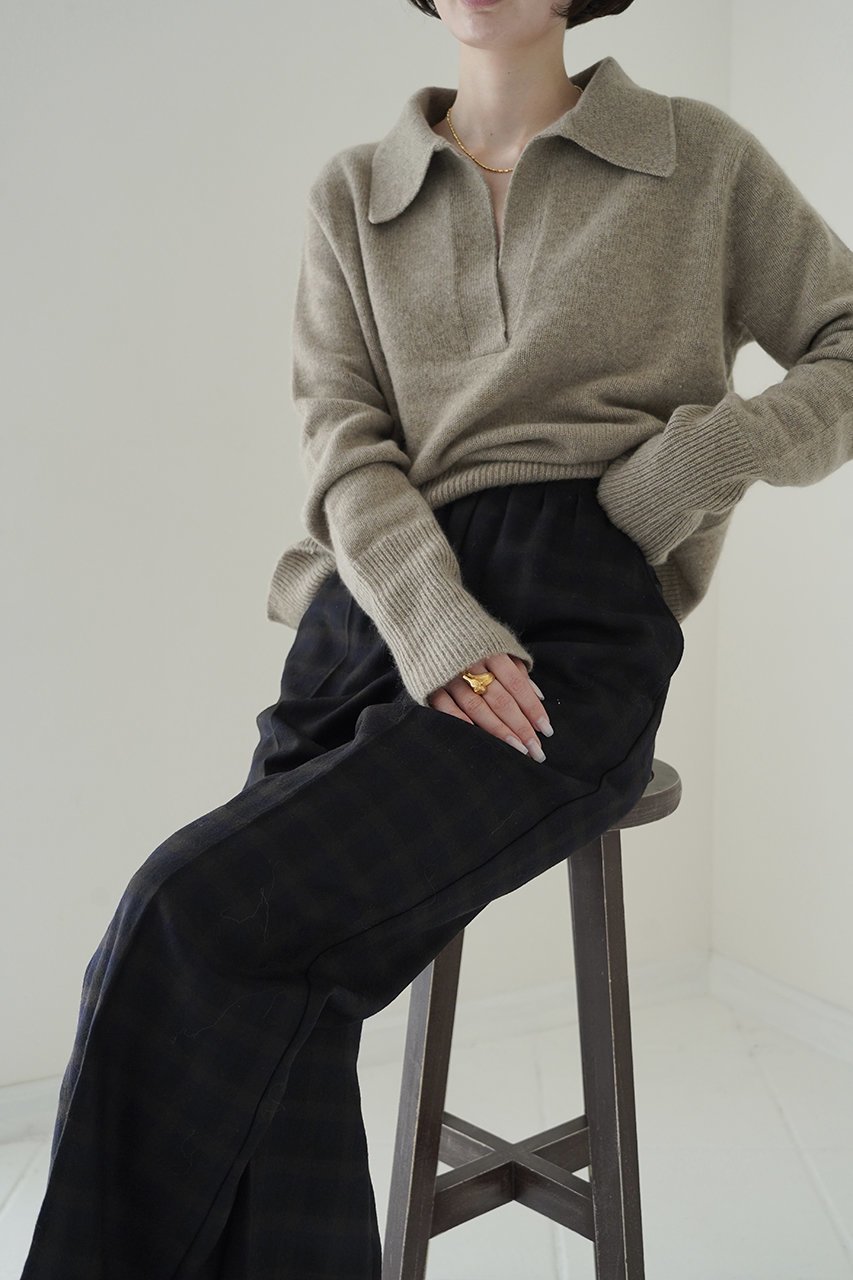 【アロー/aLORS】のPantalon a carreaux “Evelyn“ チェックパンツ 人気、トレンドファッション・服の通販 founy(ファニー) 　ファッション　Fashion　レディースファッション　Fashion for Women　パンツ　Pants & Trousers　なめらか　Smooth, Silky Texture　ストレッチ　Stretch, Stretchy Fabric　センター　Center, Center Line　チェック　Check, Plaid, Tartan　フレア　Flare, Flared　ラグジュアリー　Luxury, Elegant　リラックス　Relax, Relaxed Fit　other-6|ID: prp329100004263728 ipo3291000000032913293