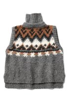 【アロー/aLORS】の【12/4 20:00販売開始】Gilet en tricot jacquard a fils tires “Eriu“ ニットベスト(フェニックス) グレー|ID:prp329100004263742