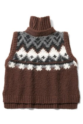 【アロー/aLORS】 Gilet en tricot jacquard a fils tires “Eriu“ ニットベスト(フェニックス)人気、トレンドファッション・服の通販 founy(ファニー) ファッション Fashion レディースファッション Fashion for Women トップス・カットソー Cut & Sew Tops ニット Knit Tops & Sweaters ベスト&ジレ / 重ね着スタイル Vests & Gilets カジュアルプルオーバー・ニットトップス Pullovers & Knit Tops / Casual Pullovers イタリア Italy グラフィック Graphic, Graphic Design ブローチ Brooch, Pin Brooch ベスト Vest, Waistcoat |ID:prp329100004263742