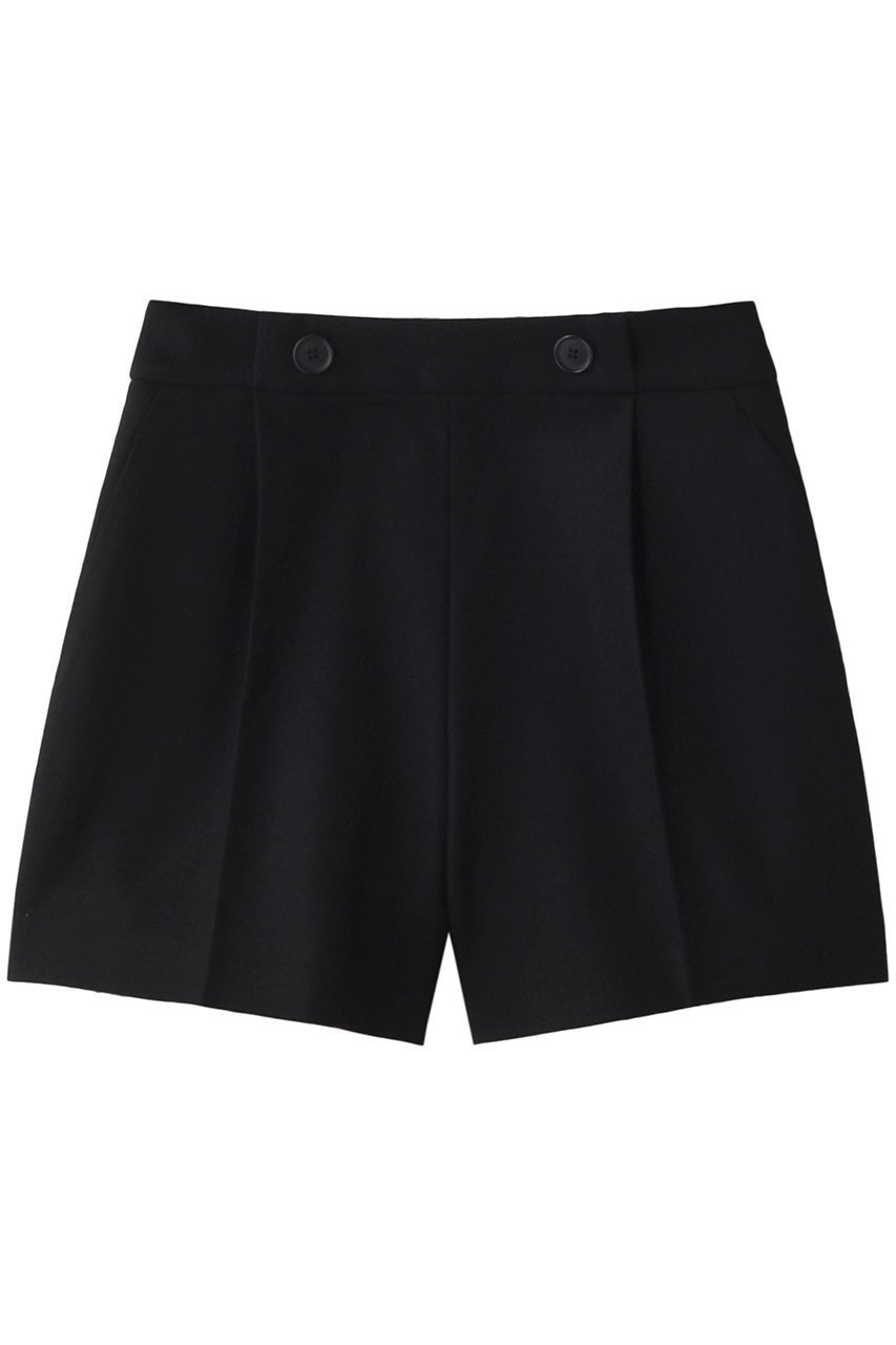 【アルアバイル/allureville】のメルトンショートパンツ インテリア・キッズ・メンズ・レディースファッション・服の通販 founy(ファニー) 　ファッション　Fashion　レディースファッション　Fashion for Women　パンツ　Pants & Trousers　ショートパンツ・ハーフパンツ　High-Waisted & Relaxed Shorts　ショート　Short, Short Length　センター　Center, Center Line　トレンド　Trend, Trending Now　フロント　Front, Front Design　メルトン　Melton, Heavy Wool　ロング　Long, Long-Length　A/W・秋冬　Autumn/Winter　ブラック|ID: prp329100004263753 ipo3291000000032912292